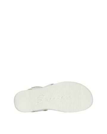 Skechers Lifted Comfort White Duraleather Sandals - Standard Fit (D)
