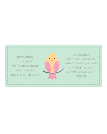 Tiny Tears 12-inch Teeny Baby Doll with 16 Sounds