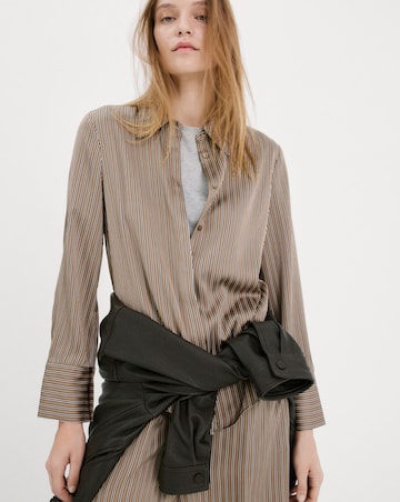 Mango Satin Striped Shirt