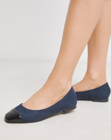 Tiana Toe Cap Ballerina - Extra Wide Fit (EEE)