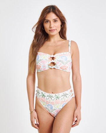 Shell Print Knot Detail Bikini Set