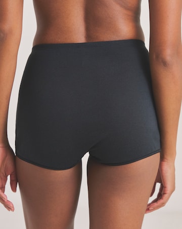 Pretty Secrets (5 Pack) Cotton Comfort Shorts - Black/White/Blush