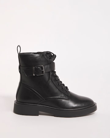 Aimi Classic Lace Up Ankle Boots - Extra Wide Fit (EEE)
