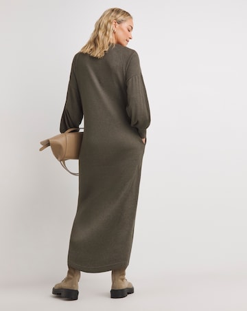 Textured Jersey Drop Shoulder Maxi Dress