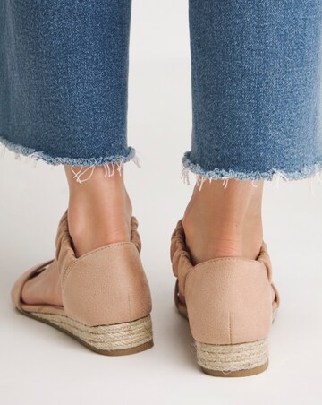 Candace Twin Strap Espadrille Sandals - Wide Fit (E)