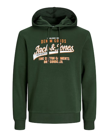 Jack & Jones Logo Hoodie - Green