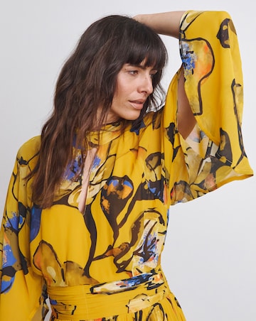 Joanna Hope Asymmetric Printed Maxi Dress