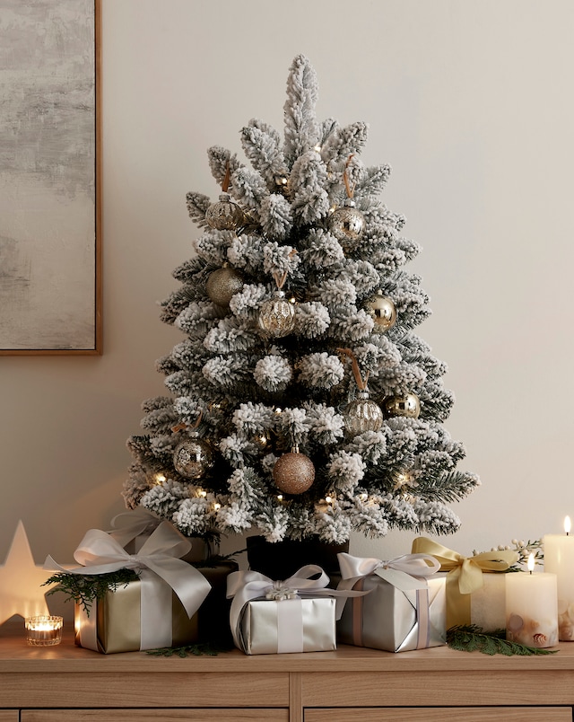 Pre-Lit Aspen Flocked 3FT Christmas Tree