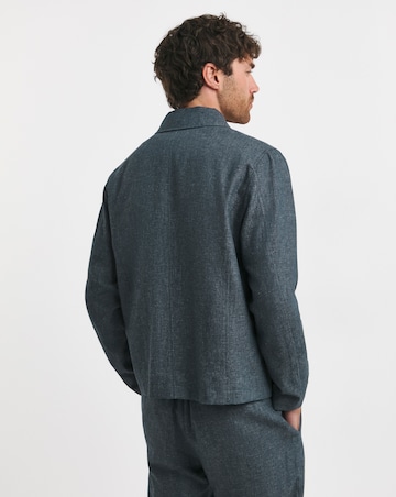 Tailored Chambray Button Jacket