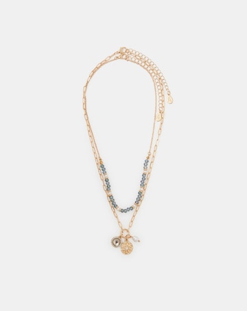 Accessorize 2-Pack Beaded Charm Necklaces