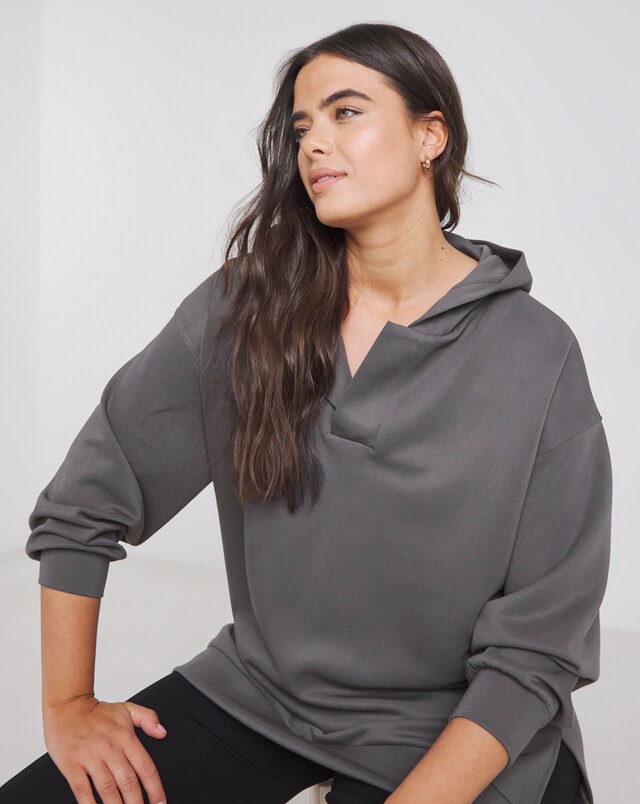 Simply Be Slate Grey Luxe Modal Scuba Sweatshirt