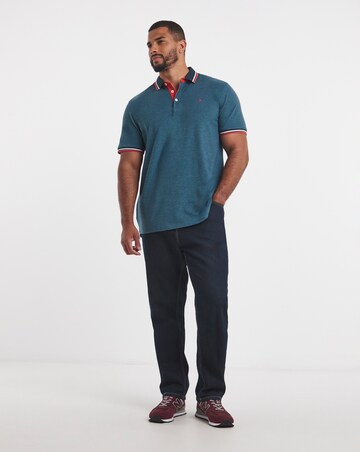 Jack & Jones Premium Paulos Tipped Polo - Blue