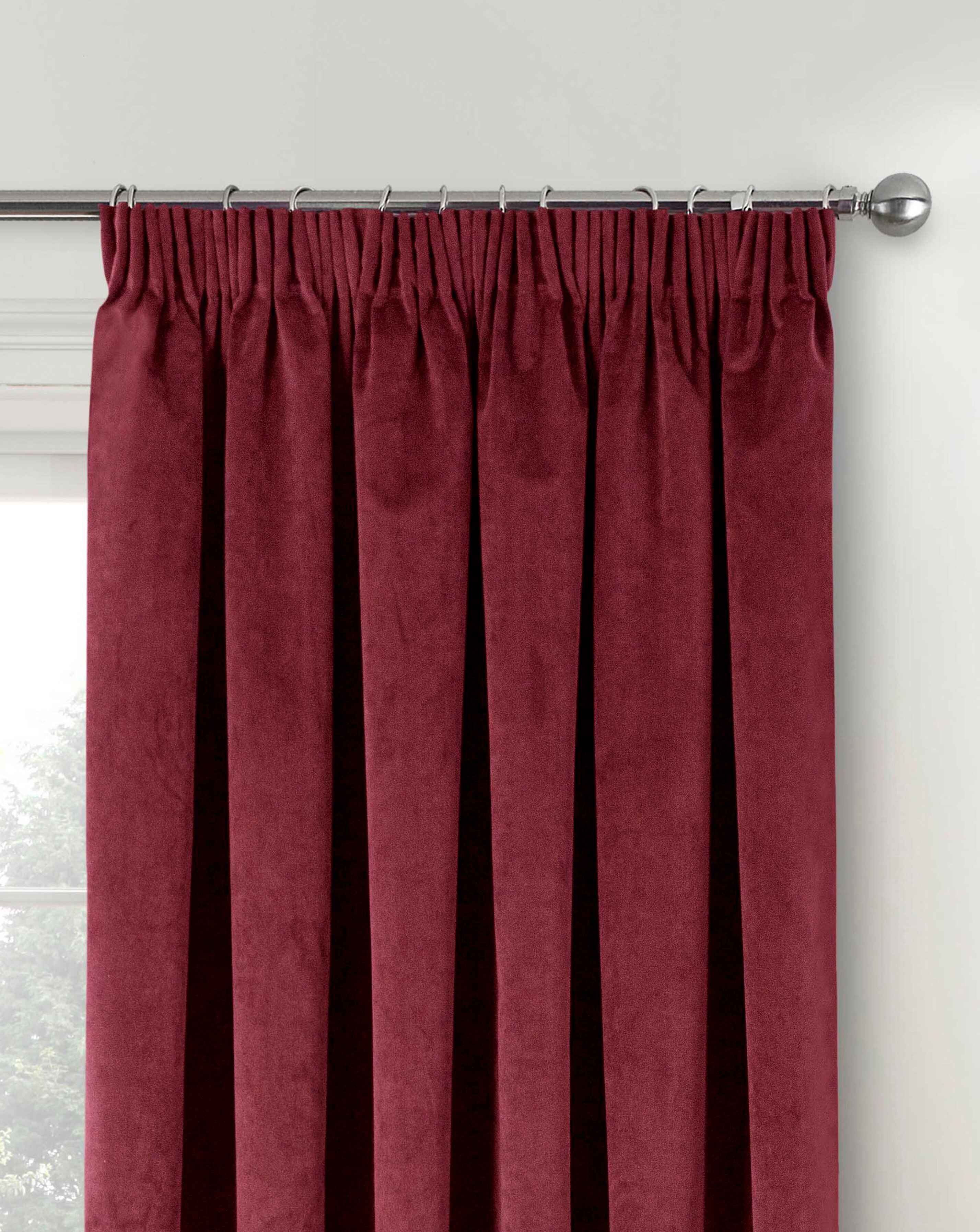 Oxford 100% Blackout Thermal Pencil Pleat Velvet Curtain