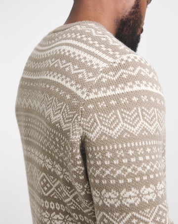 Knitted Fairisle Crew Neck Jumper