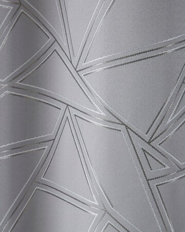 Metallic Yarn Geo Lined Eyelet Curtains