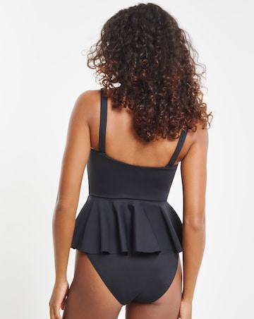 MAGISCULPT Medium Control Contour Me Peplum Scuba Swimsuit