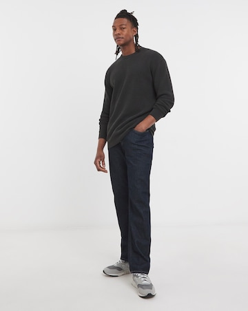 Charcoal Knitted Crew Neck Jumper