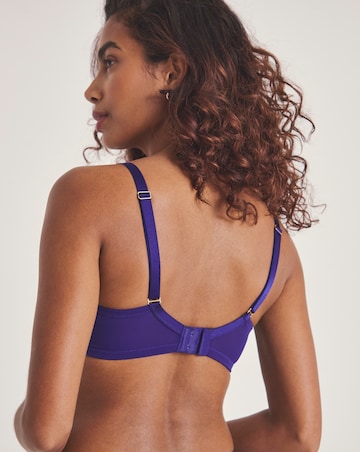 Ann Summers Sexy Lace Planet Two-Tone Plunge Bra Dark Purple