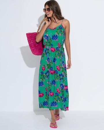 Pour Moi Melanie Sheer Viscose Tie Belt Maxi Beach Dress