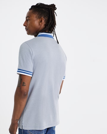 Tipped Jacquard Pique Polo Shirt Long