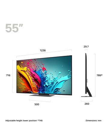LG 55QNED87T6B 55in QNED NanoCell 4K Ultra HD HDR Smart TV