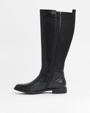 Fala Leather Elasticated Riding Boots - Wide Fit (E) & Super Curvy Calf
