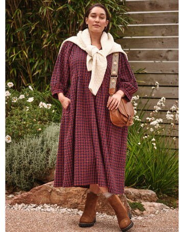 FatFace Bea Gingham Midid Dress