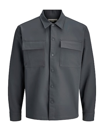 Jack & Jones Point Commute Travel Shirt - Grey