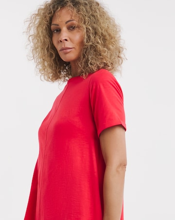 Cotton Slub A-Line Swing Dress