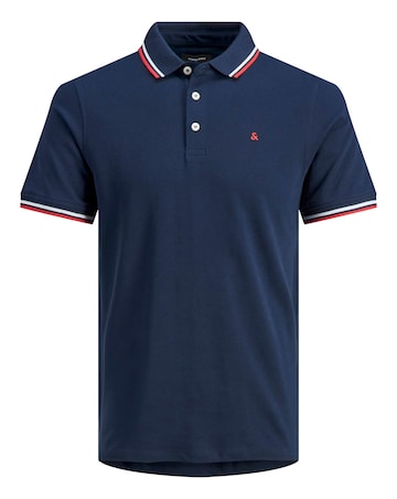 Jack & Jones Paulos Tipped Polo - Navy