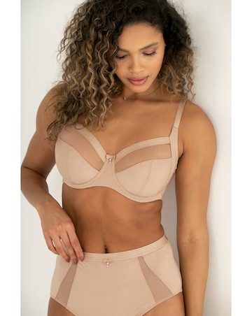Pour Moi Viva Luxe Full Cup Wired Non Pad Side Support Bra Toffee