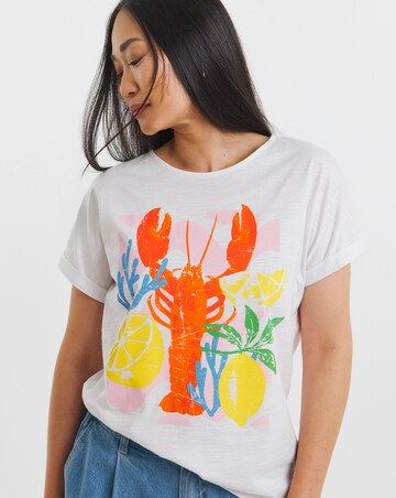 White Summer Graphic T-Shirt