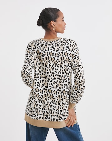 Leopard Print Classic Longline Sweatshirt