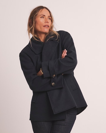 Anthology Navy Wool Blend Pea Coat