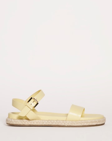 Leather Ankle Strap Espadrille - Extra Wide Fit (EEE)