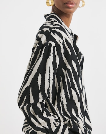 Printed Linen Mix Shirt