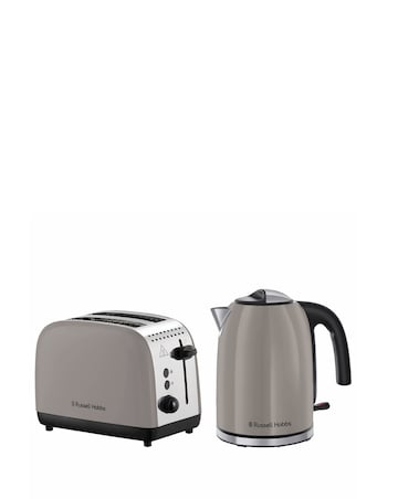 Russell Hobbs Classics Kettle & 2 Slice Toaster Bundle Mocha