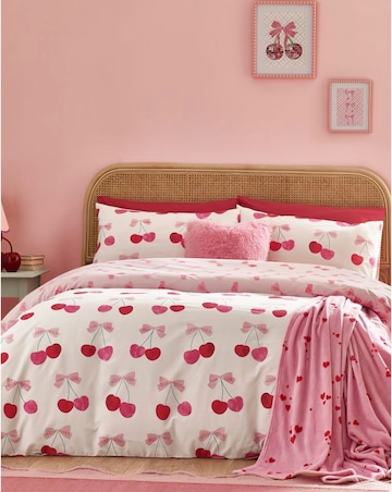 Catherine Lansfield Cherries and Bows Duvet Set