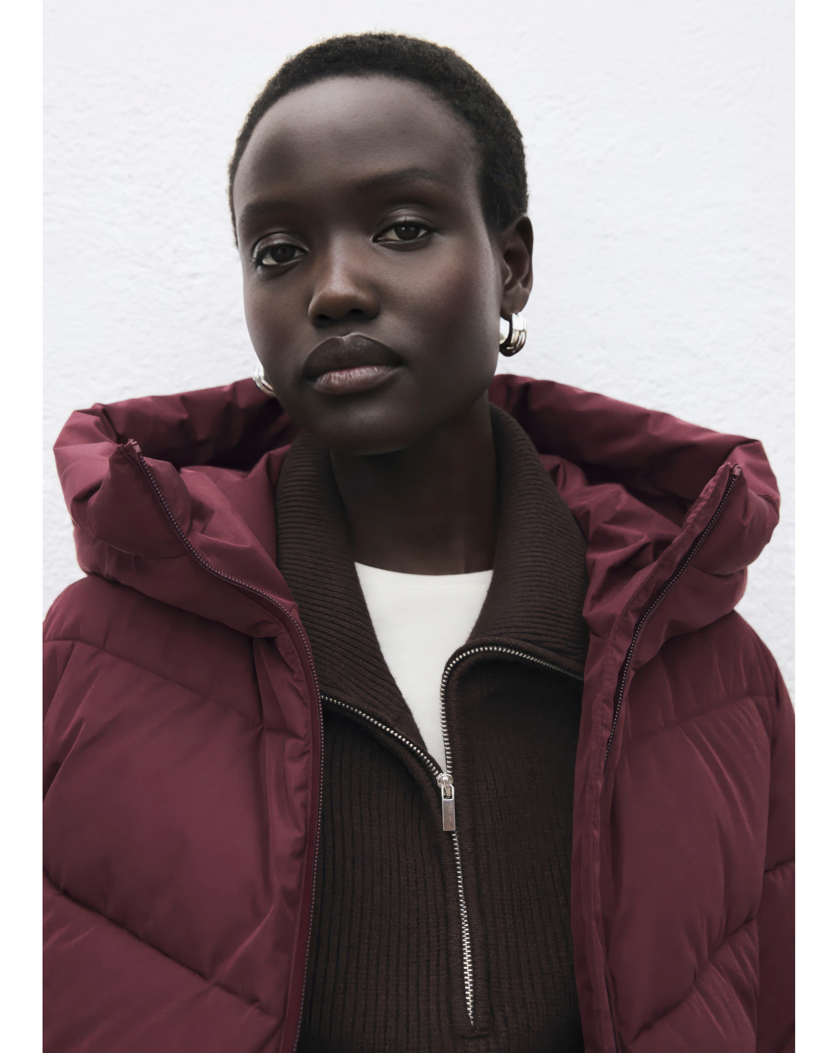 Mango Double Zip Hooded Puffer Coat | JD Williams