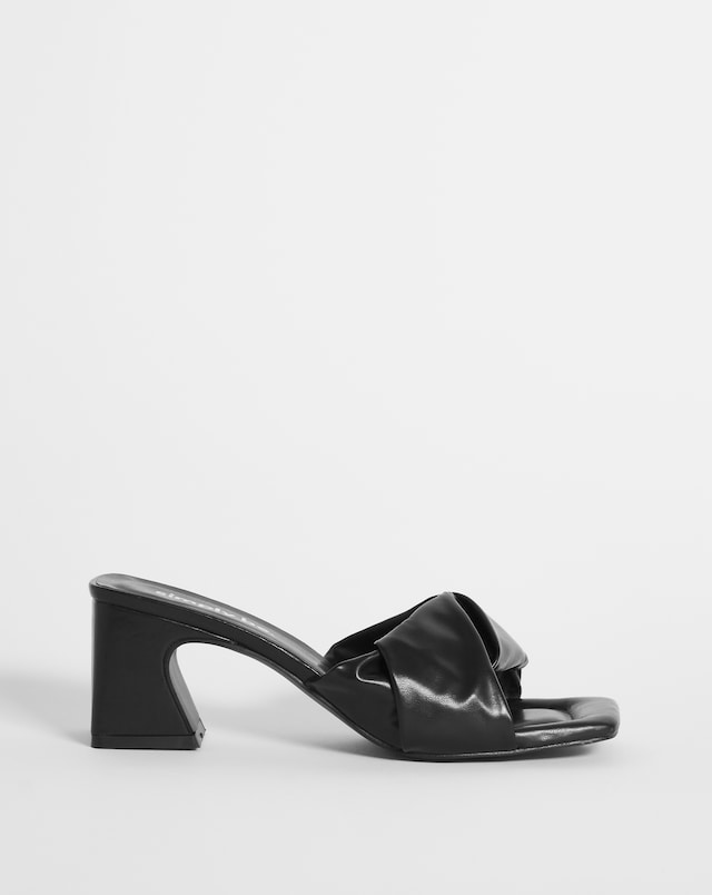 Dakota Volume Block Heeled Mule Sandals - Extra Wide Fit (EEE)