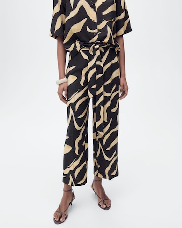 Mango Printed Straight-Fit Trousers