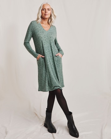 Julipa Printed Jersey Pocket Shift Dress