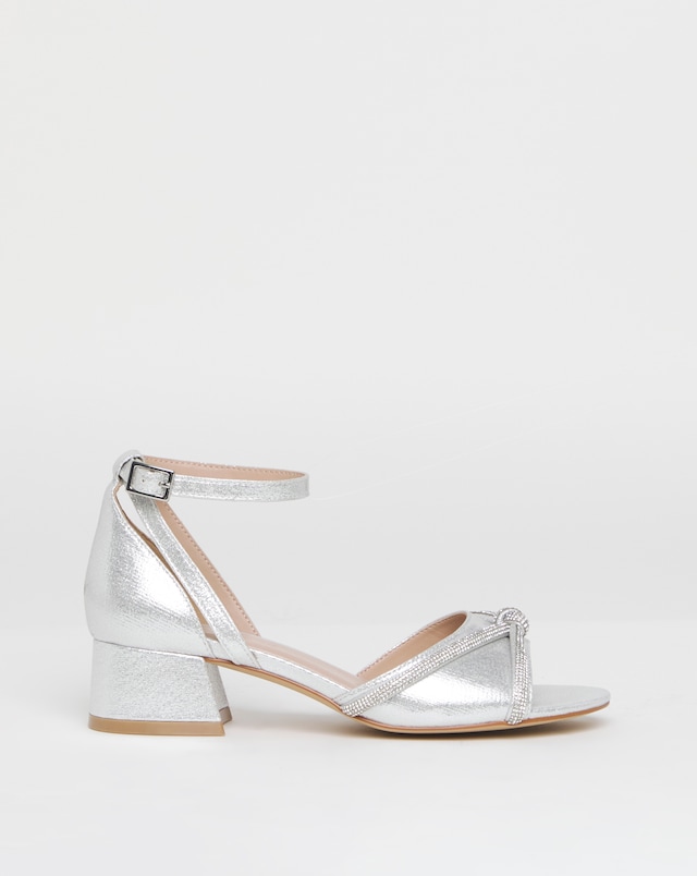Dotty Diamante Two Part Heels - Wide Fit (E)