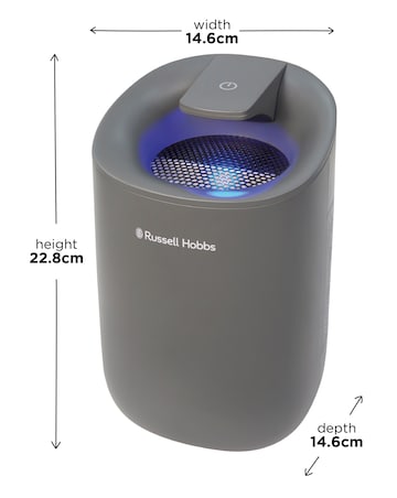 Russell Hobbs 600ml Grey Dehumidifier with Auto Defrost