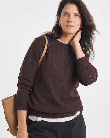 Re-luxe Brown Crew Neck Jumper