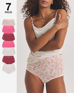 Pretty Secrets (7 Pack) Cotton Full Fit Knickers Paisley