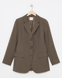 Neutral Single Breasted Blazer