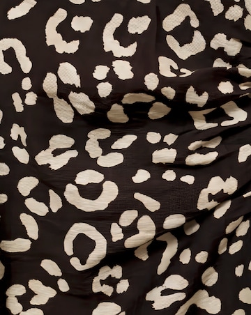 Mango Leopard-Print Dress with Frayed Ends