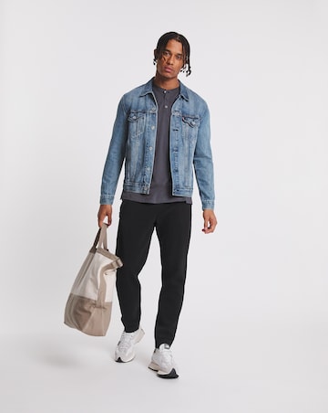 Long Sleeve Grandad T-Shirt Long Length- Charcoal