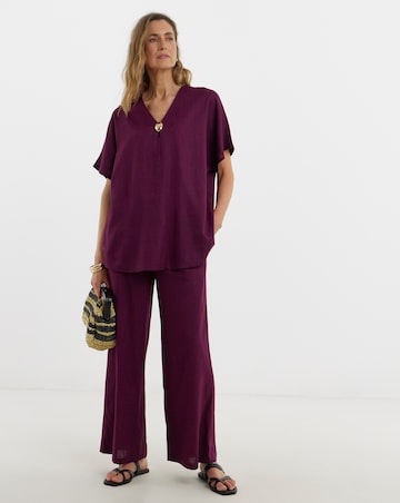 Linen Mix Metal Trim Tunic